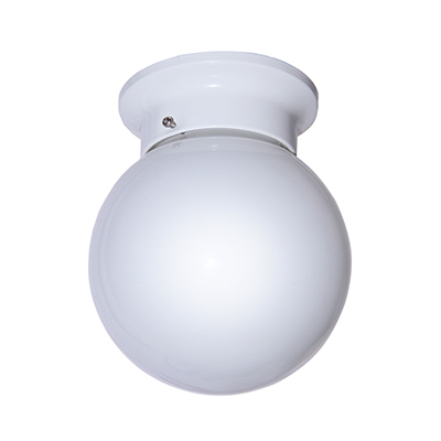 Trans Globe Lighting 3606 WH 1 Light Flush-mount in White